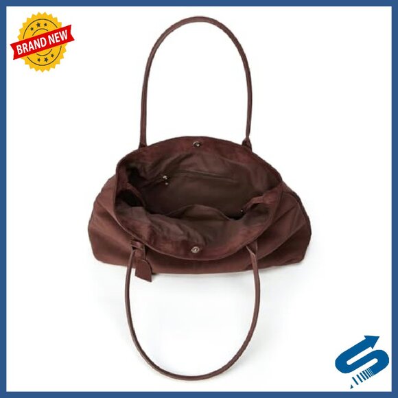 Large Capacity Faux Suede Shoulder Bag Hobo Tote Handbag Satchel Purse - Picture 5 of 8